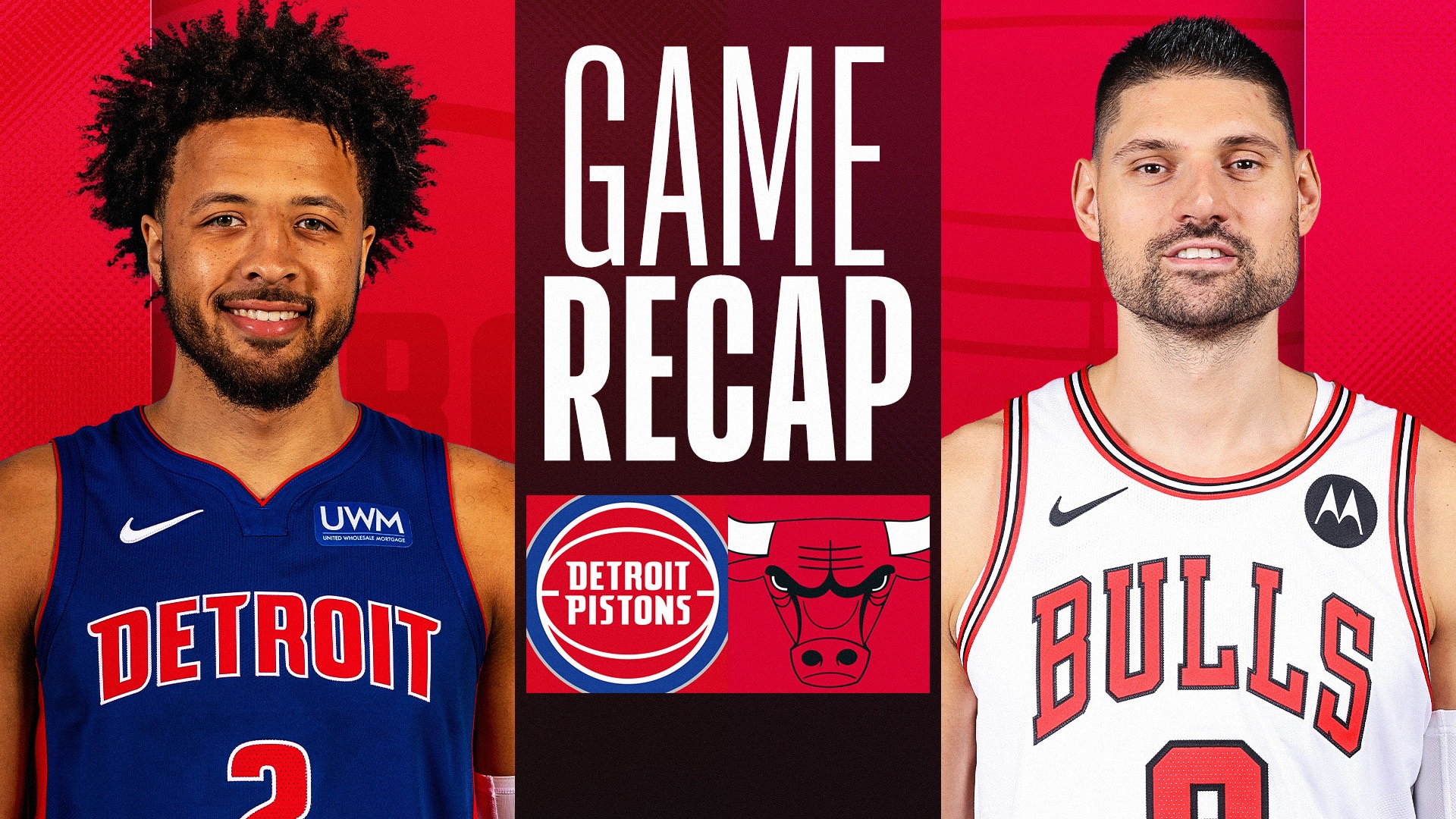 chicago bulls vs detroit pistons match player stats​